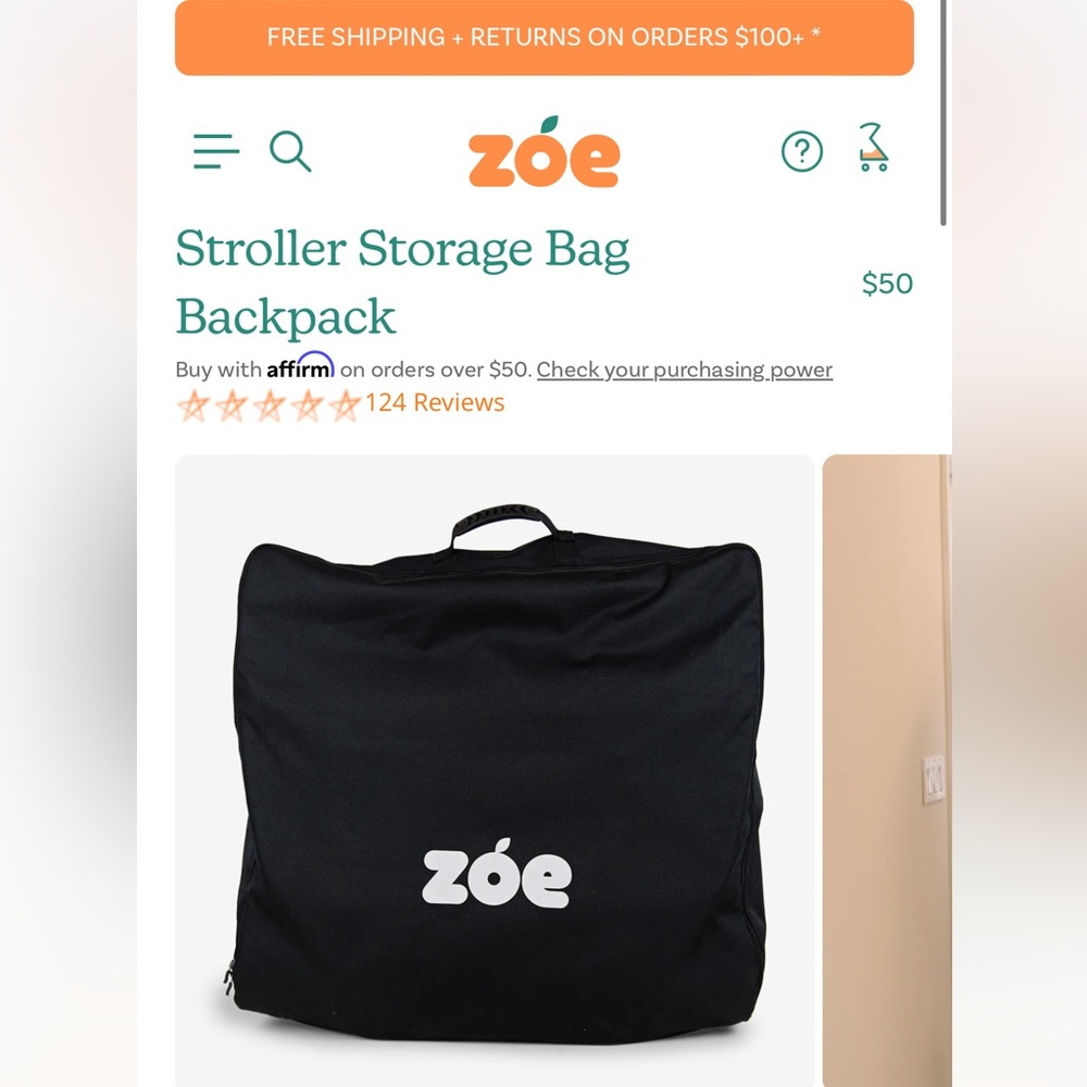 Zoe Twin Stroller Storage Bag
